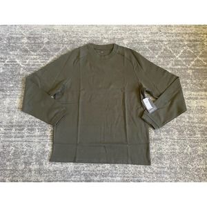 Gap Fit Mens M Sweatshirt Army Green Crew Neck Long Sleeve NWT P2